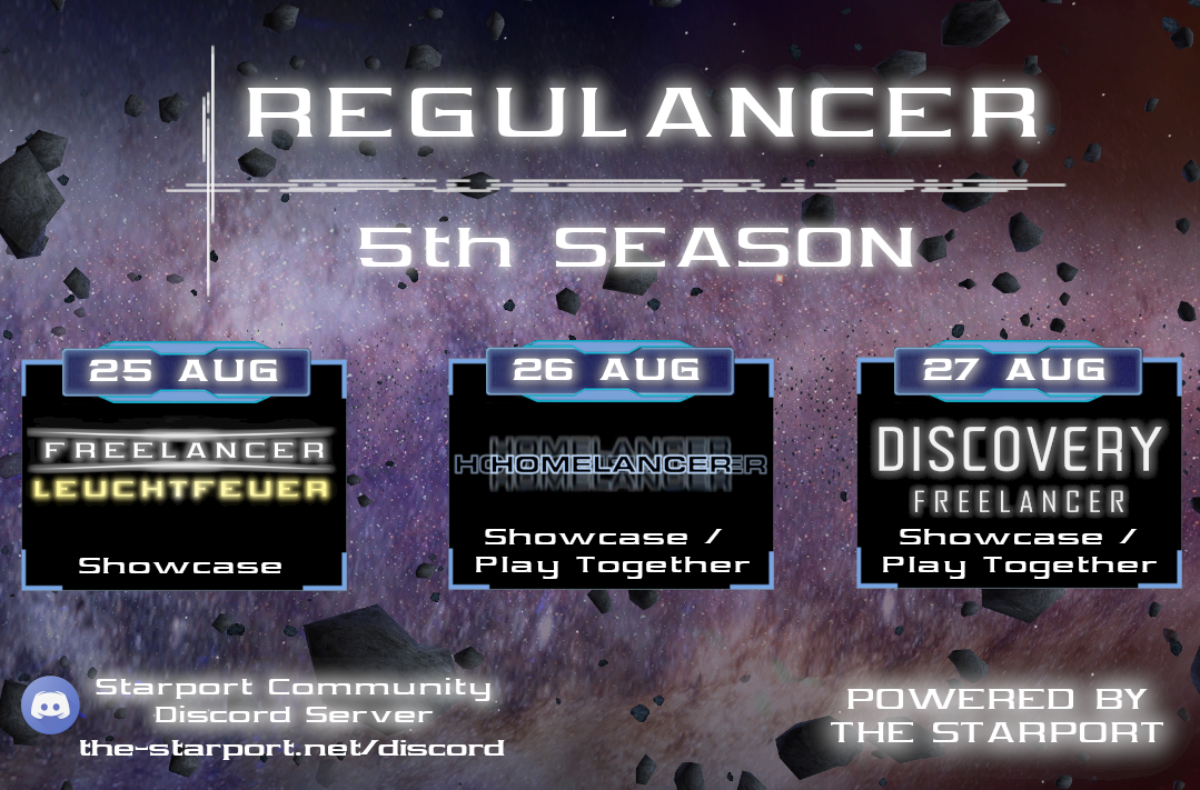 The Regulancer flyer, showing dates for each event that is taking place as part of the series.